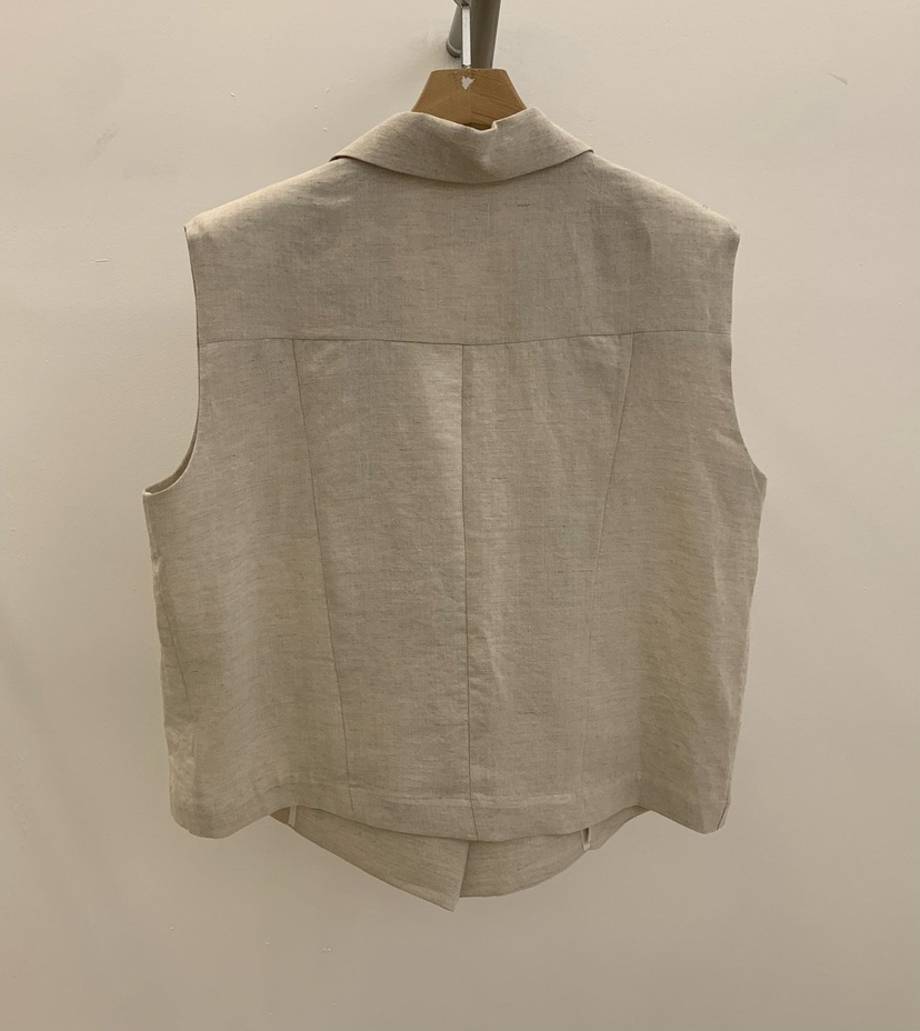 1 2ILLY-S直郵韓國代購㊣女裝新品休閑熱賣推薦25春夏馬甲亞麻1 2ILLY/THE SIL馬甲