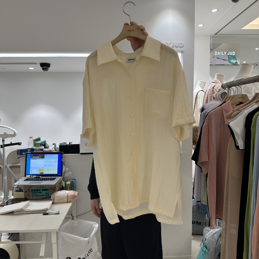 DAILYJUD韓國直郵㊣東大門實拍女裝新品25春夏休閑襯衫蕾絲衫DAILY JUD襯衫/蕾絲衫