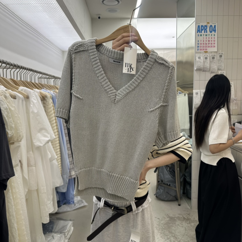 MIXXIN韓國㊣直郵東大門代購女裝新品推薦25春夏休閑針織衫MIXXIN針織衫圖色2