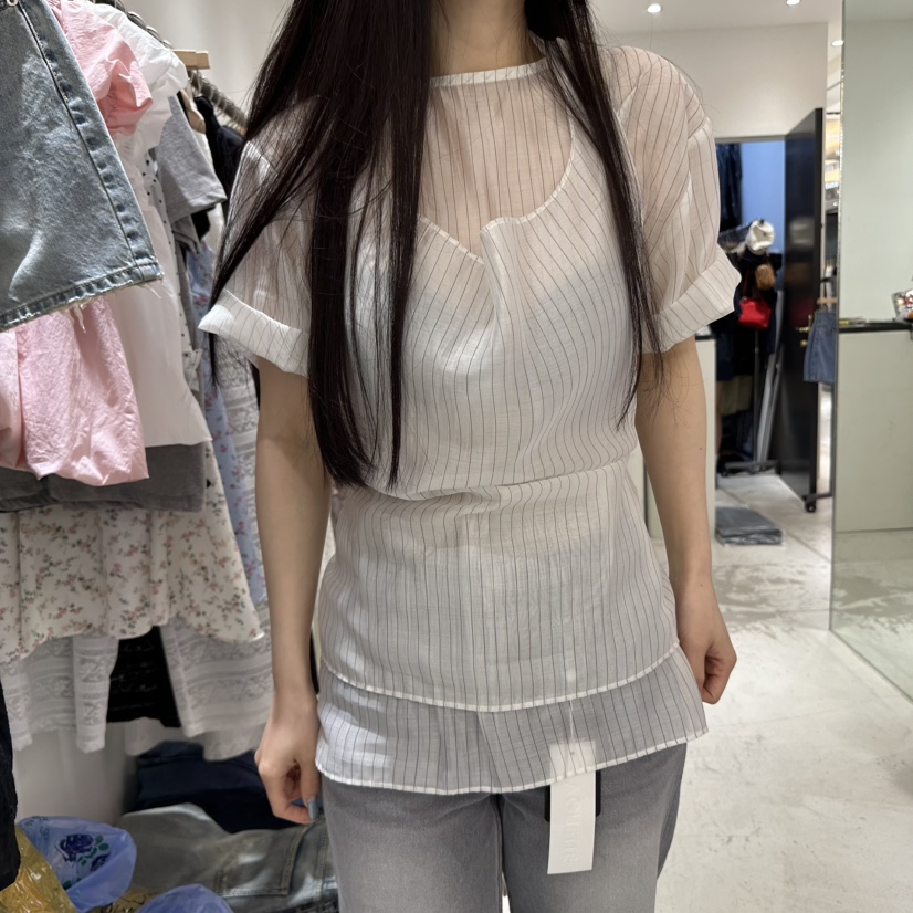 BAGUETTE韓國㊣直郵東大門代購女裝新品休閑熱賣人氣套裝天絲BAGUETTE套裝圖色2