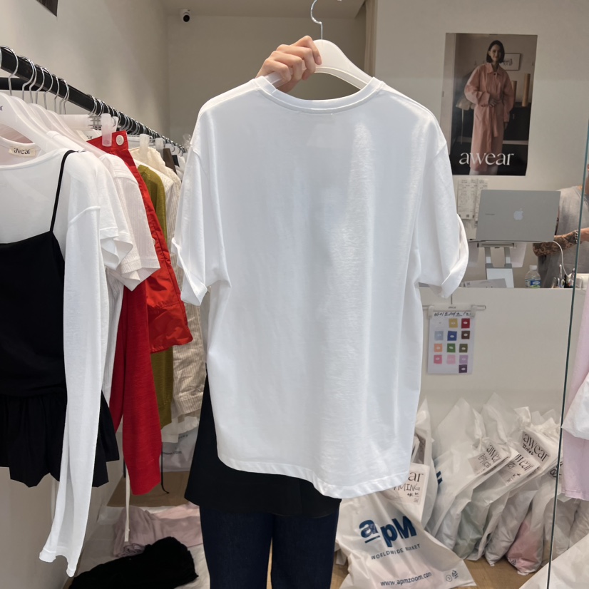 RUMIRU/AWEAR韓國直郵㊣東大門實拍女裝新款休閑T恤不含腰帶awear/RUMIRUT恤