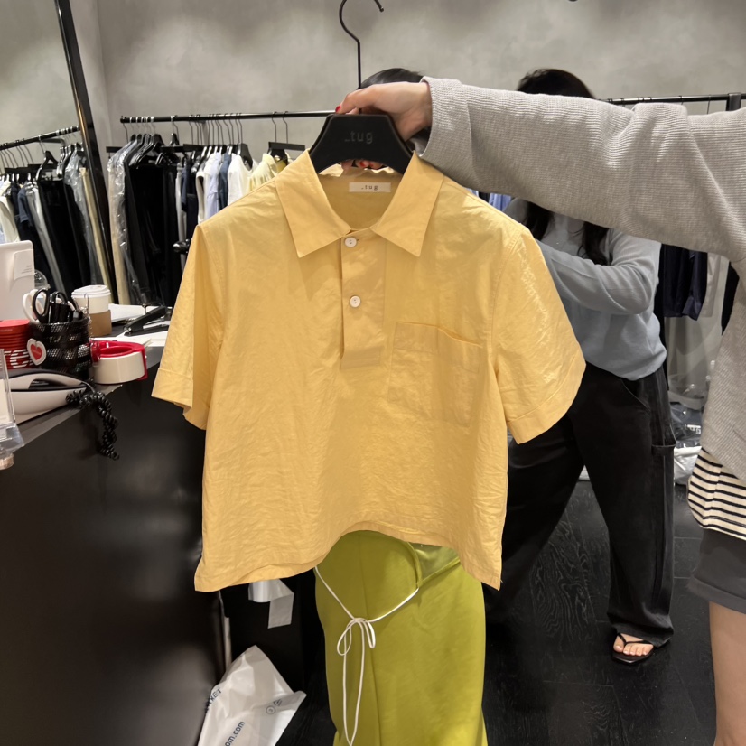 TUG韓國直郵㊣女裝新品休閑時尚25春夏推薦熱賣人氣襯衫蕾絲衫TUG襯衫/蕾絲衫圖色2