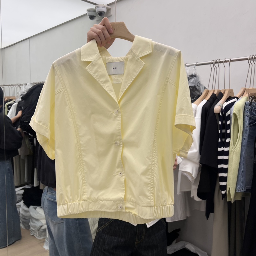 MOI-A韓國㊣直郵東大門代購女裝新品推薦熱賣25春夏襯衫蕾絲衫MOI-A襯衫/蕾絲衫圖色2