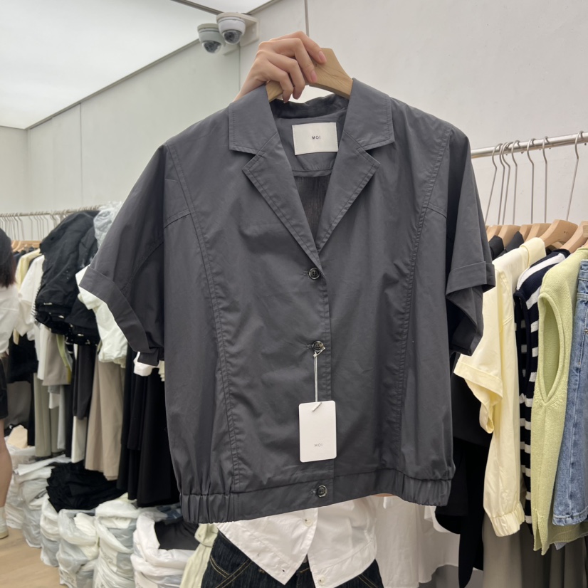 MOI-A韓國㊣直郵東大門代購女裝新品推薦熱賣25春夏襯衫蕾絲衫MOI-A襯衫/蕾絲衫圖色3