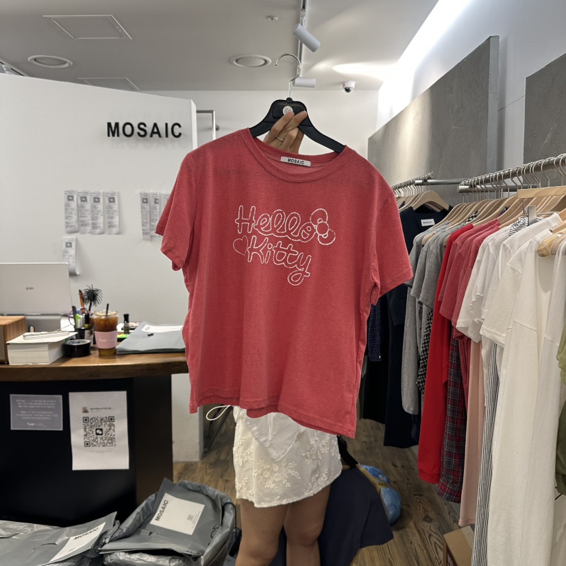 MOSAIC韓國直郵㊣女裝新款人氣時尚推薦熱賣25春夏休閑T恤MOSAICT恤圖色1