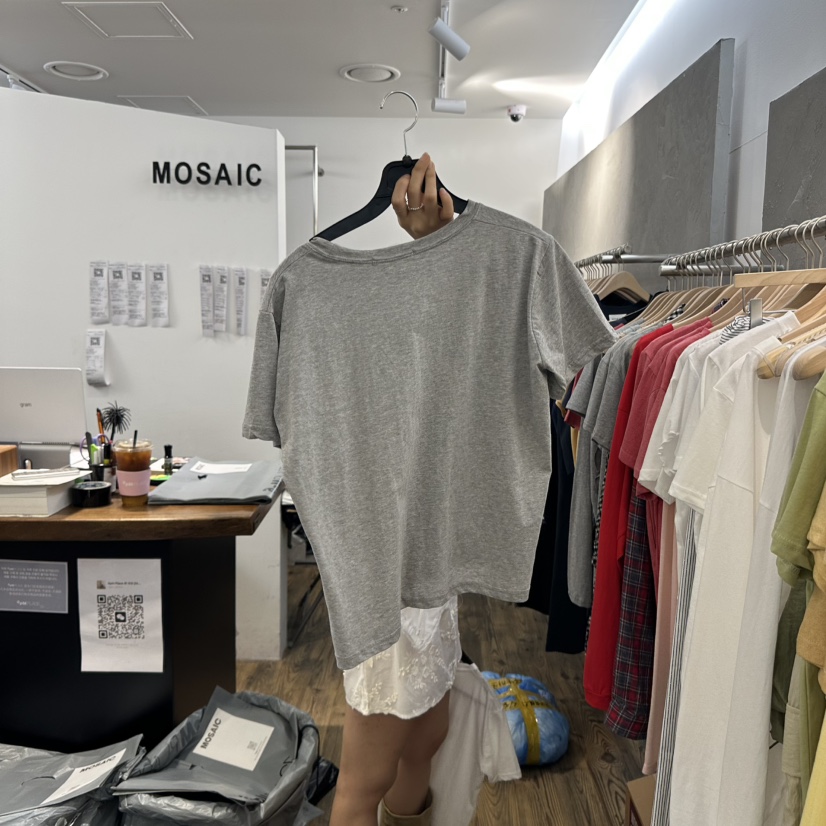 MOSAIC韓國直郵㊣東大門實拍女裝新品時尚25春夏熱賣休閑T恤MOSAICT恤