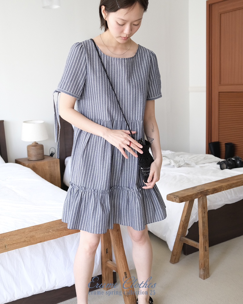 ERUME直郵韓國代購㊣女裝新品人氣25春夏休閑熱賣時尚連衣裙ERUME連衣裙