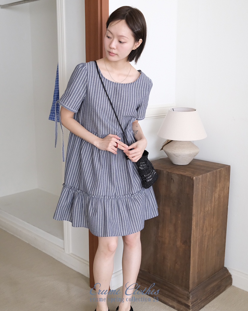 ERUME直郵韓國代購㊣女裝新品人氣25春夏休閑熱賣時尚連衣裙ERUME連衣裙