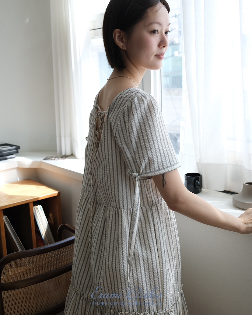 ERUME直郵韓國代購㊣女裝新品人氣25春夏休閑熱賣時尚連衣裙ERUME連衣裙