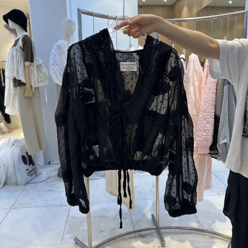 ECHOPARTY韓國㊣直郵東大門代購女裝新品推薦襯衫蕾絲衫連帽衫ECHOPARTY襯衫/蕾絲衫圖色3