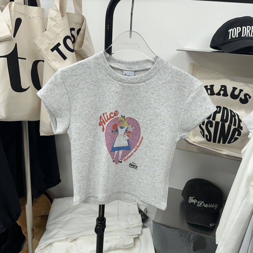 TOPDRESSING韓國直郵㊣東大門實拍女裝新品休閑人氣推薦T恤TOPDRESSINGT恤圖色2