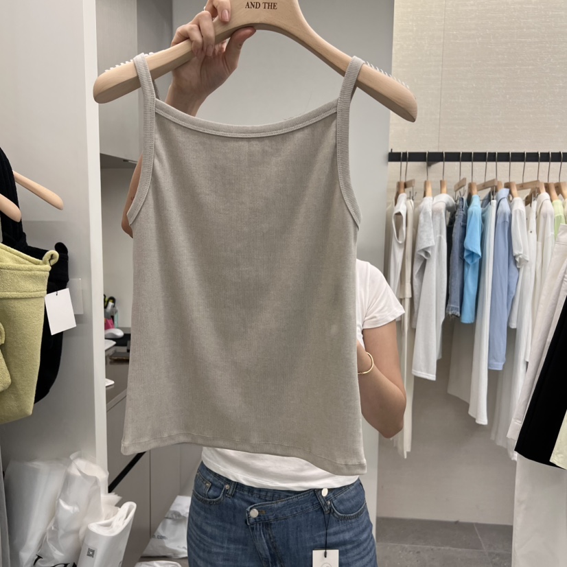 AND THE韓國㊣直郵東大門代購女裝新款人氣推薦時尚吊帶背心AND THE吊帶/背心