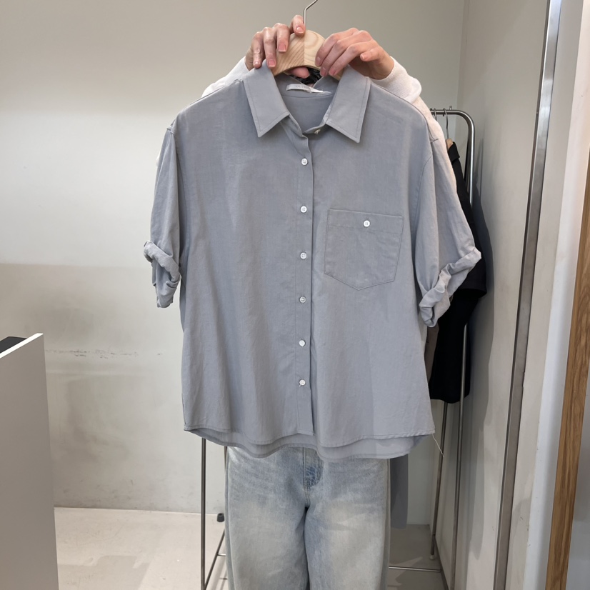 OUTRENE直郵韓國代購㊣女裝新品25春夏人氣熱賣時尚襯衫蕾絲衫OUTRENE襯衫/蕾絲衫圖色2
