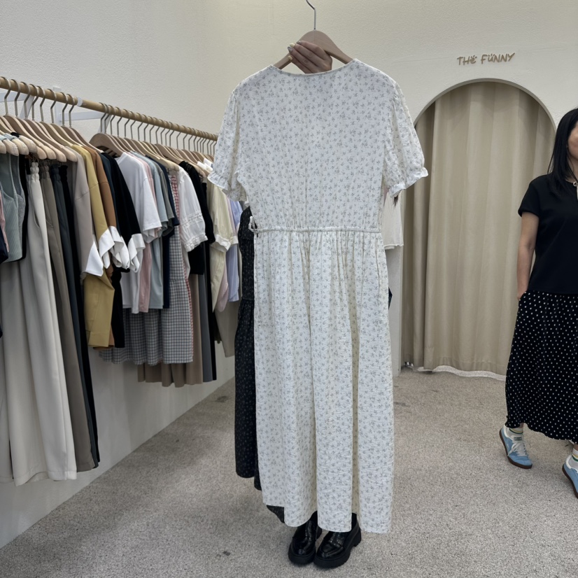 THE FUNNY韓國㊣直郵東大門代購女裝新品25春夏連衣裙長款THE FUNNY連衣裙