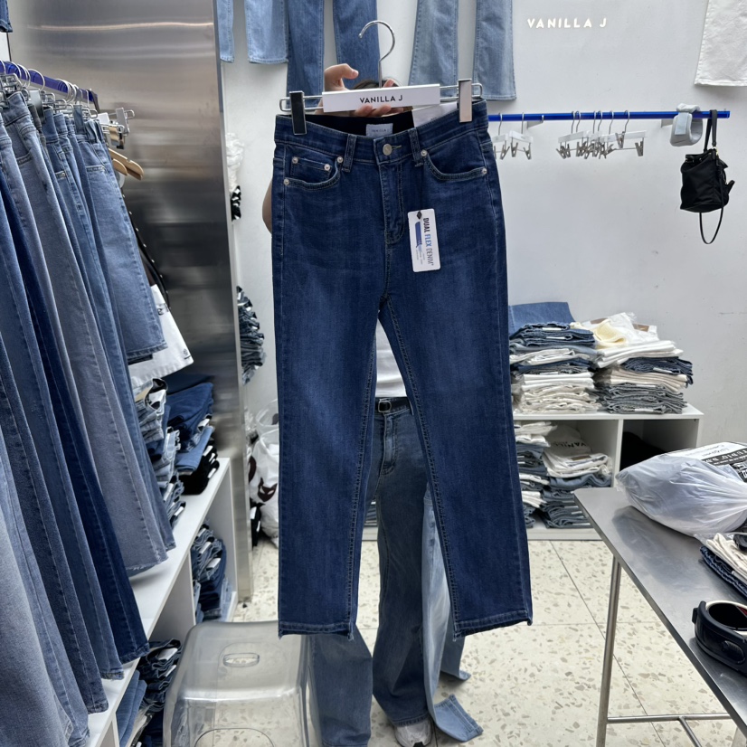 VANILLA J韓國直郵㊣女裝新品休閑熱賣25春夏時尚人氣牛仔褲VANILLA J牛仔褲圖色2