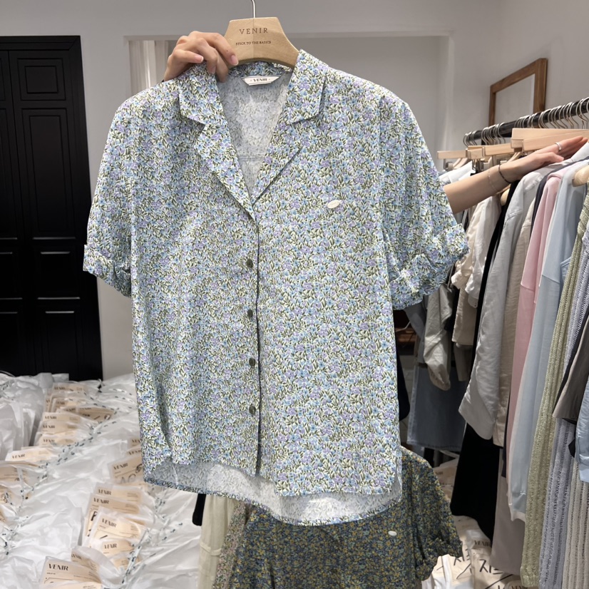 VENIR-a韓國㊣直郵東大門代購女裝新品推薦熱賣襯衫蕾絲衫VENIR-a襯衫/蕾絲衫圖色3