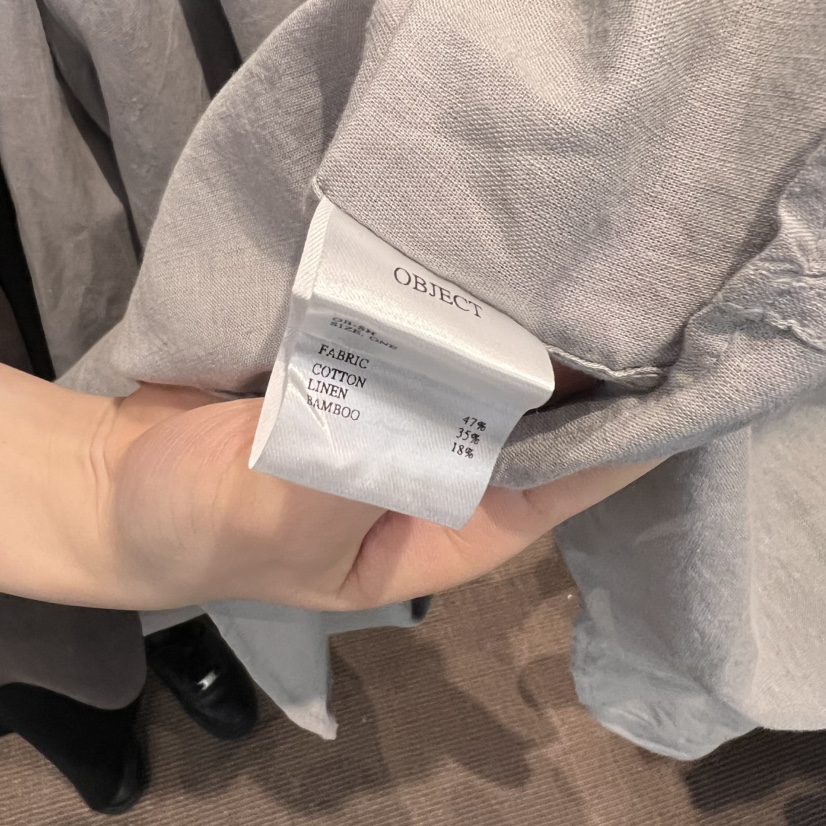 OBJECT韓國㊣直郵東大門代購女裝新款休閑人氣襯衫蕾絲衫亞麻OBJECT襯衫/蕾絲衫