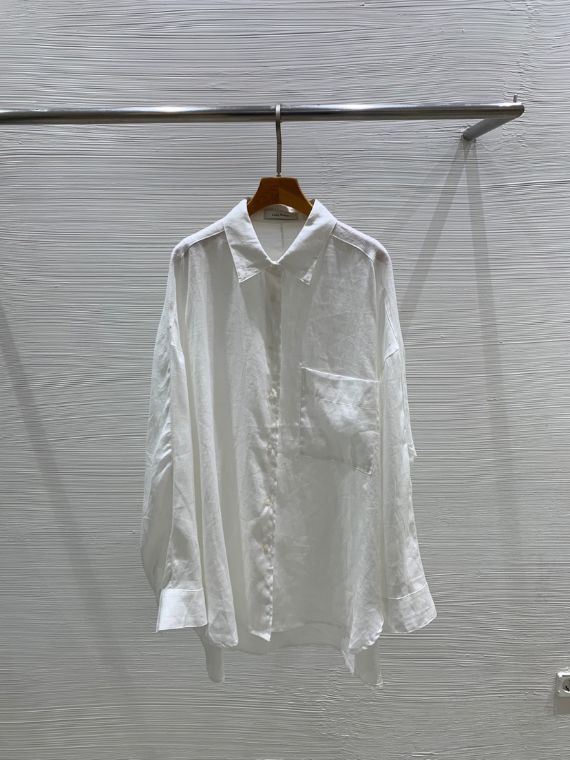 LUCY SALON韓國直郵㊣東大門實拍女裝新款25春夏襯衫蕾絲衫亞麻寬松LUCY SALON襯衫/蕾絲衫