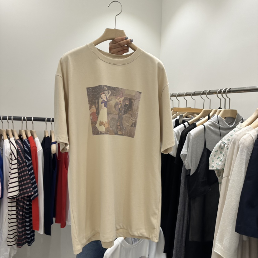 REPELLER韓國直郵㊣東大門實拍女裝新品25春夏推薦時尚T恤復古REPELLERT恤圖色2