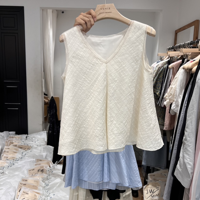 VENIR-a韓國直郵㊣東大門實拍女裝新品休閑人氣熱賣吊帶背心VENIR-a吊帶/背心圖色2