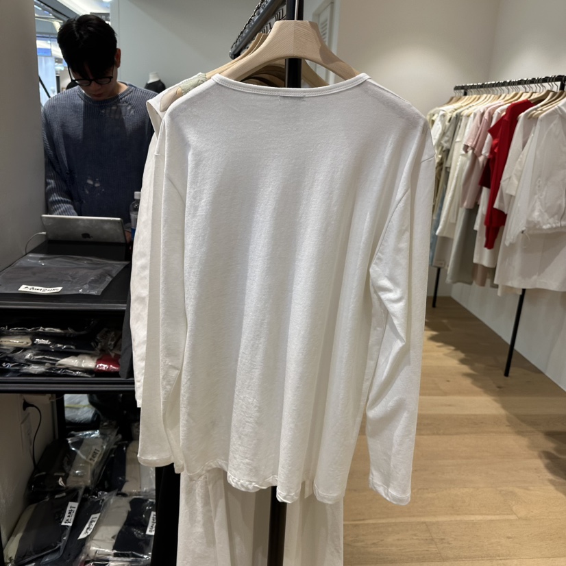 FEBRUARY 11直郵韓國代購㊣女裝新品時尚休閑熱賣長袖T恤亞麻FEBRUARY11長袖T恤
