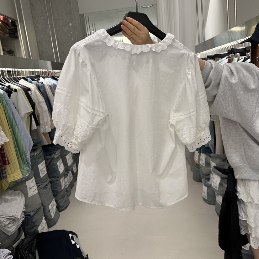 ARTE STUDIO韓國㊣直郵東大門代購女裝新款熱賣襯衫蕾絲衫荷葉邊ARTE STUDIO襯衫/蕾絲衫