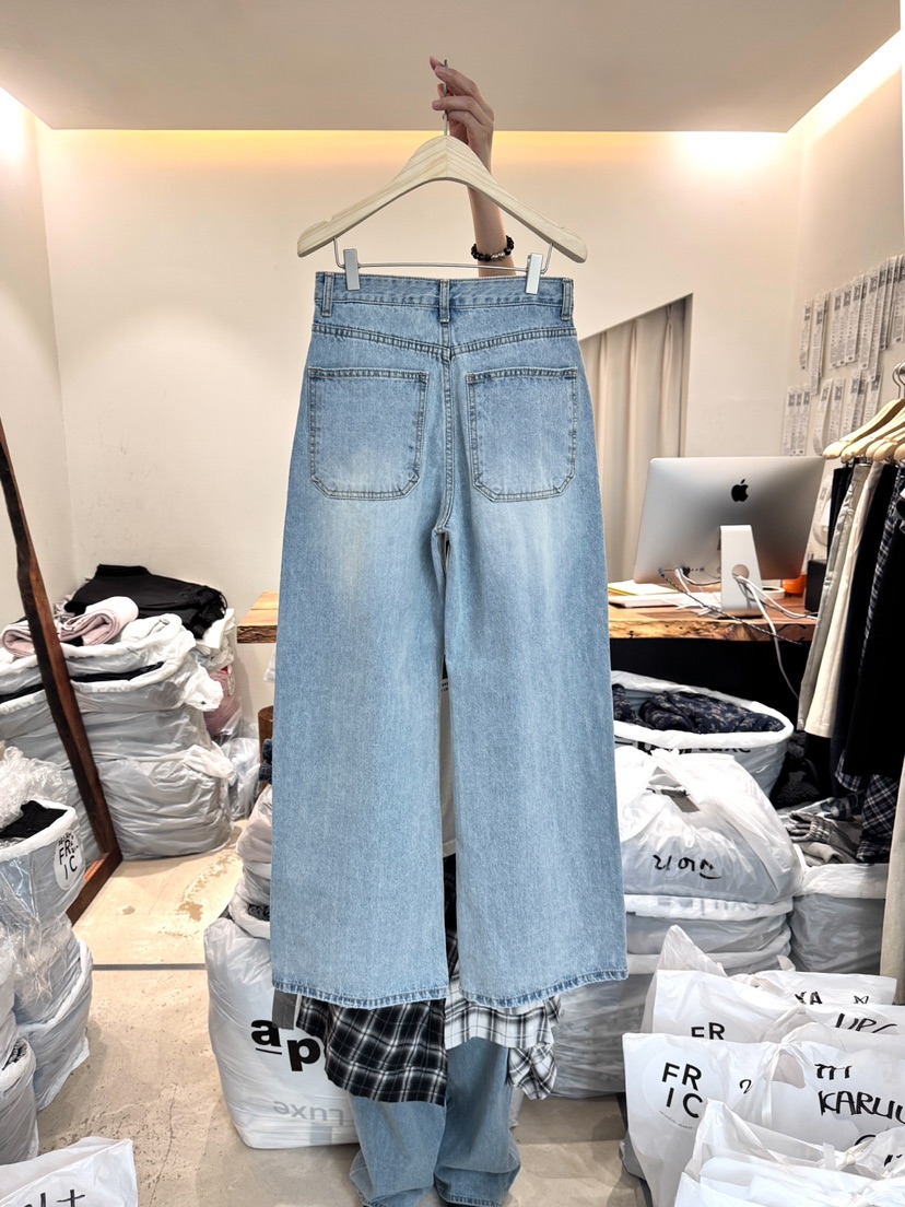 FRIC韓國直郵㊣女裝新品推薦時尚熱賣人氣休閑25春夏牛仔褲FRIC牛仔褲