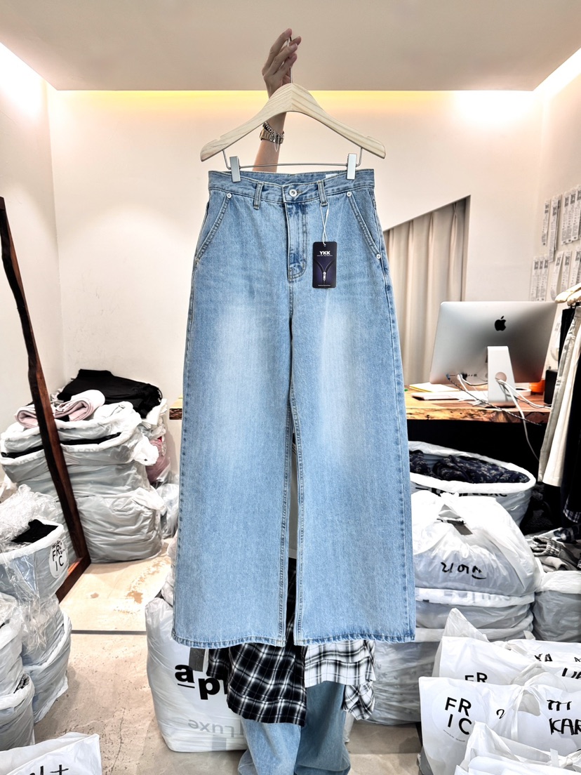 FRIC韓國直郵㊣女裝新品推薦時尚熱賣人氣休閑25春夏牛仔褲FRIC牛仔褲