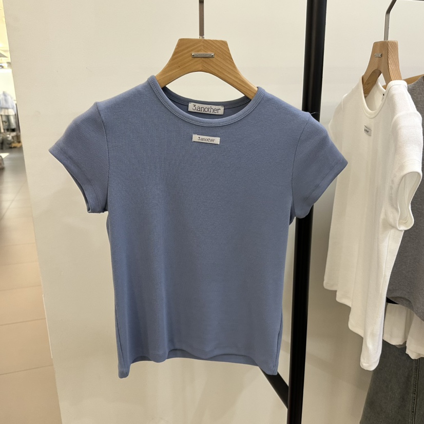 3 ANOTHER韓國直郵㊣女裝新品休閑25春夏熱賣時尚推薦人氣T恤3 ANOTHERT恤圖色2