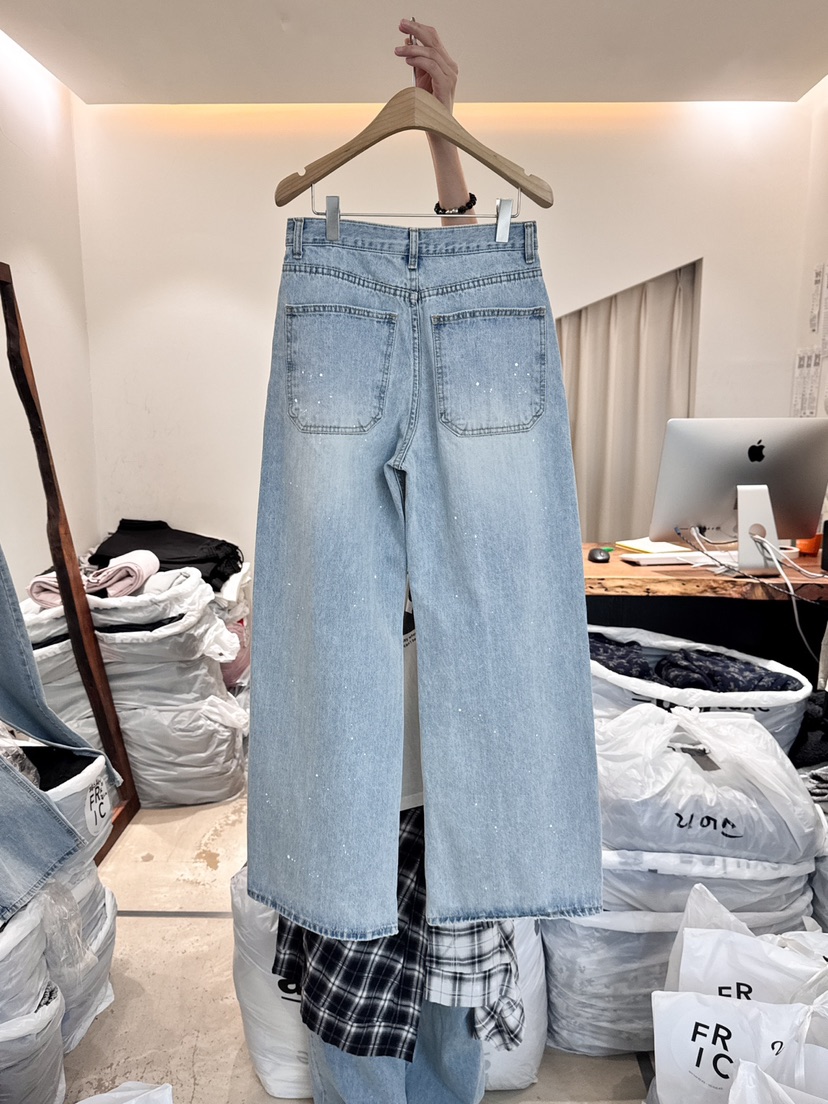 FRIC韓國㊣直郵東大門代購女裝新款時尚25春夏人氣休閑牛仔褲FRIC牛仔褲
