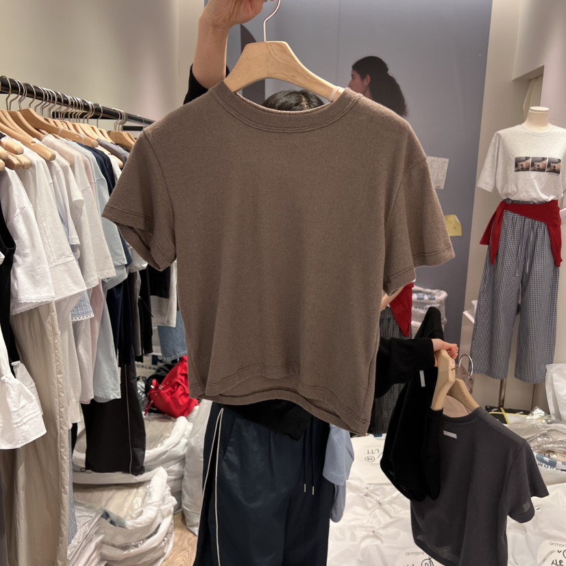 ORMORE韓國㊣直郵東大門代購女裝新品推薦人氣25春夏熱賣T恤ORMORET恤圖色4