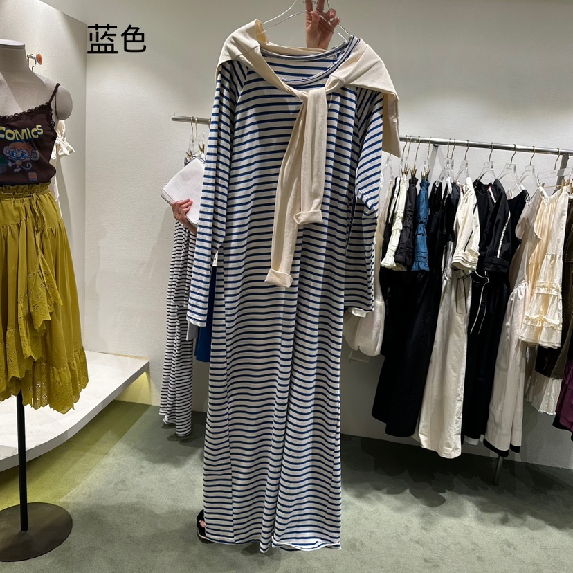 JERRY HALL-P韓國直郵㊣東大門實拍女裝新品休閑套裝兩件套條紋JERRY HALL套裝圖色2