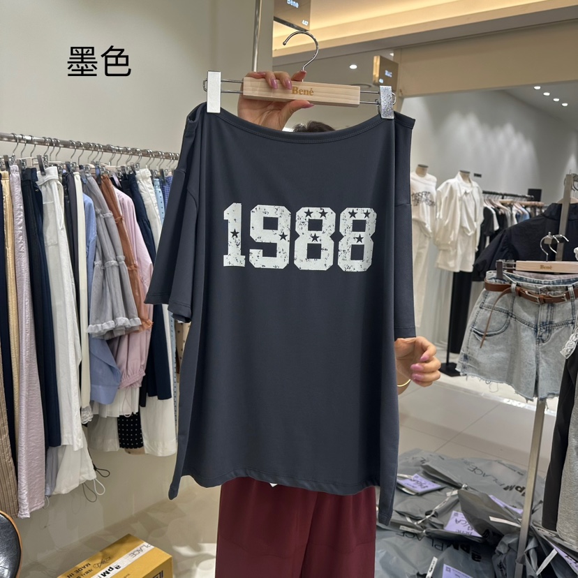 BENE直郵韓國代購㊣女裝新款人氣熱賣時尚25春夏休閑推薦T恤BENET恤圖色3
