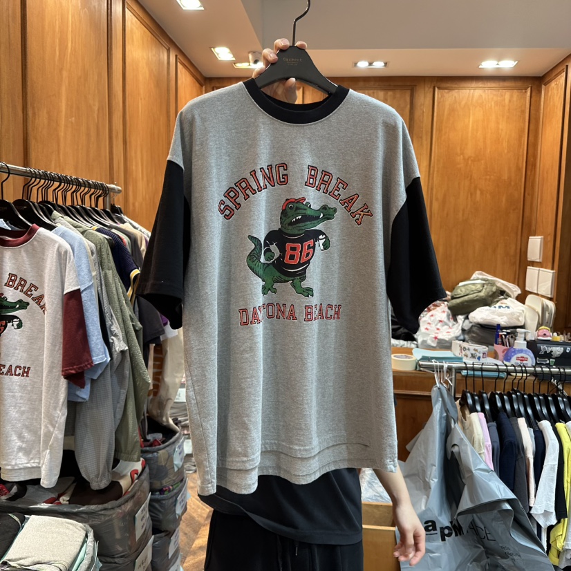 GARMENT-P韓國直郵㊣女裝新品時尚熱賣推薦25春夏休閑人氣T恤GARMENTT恤圖色1