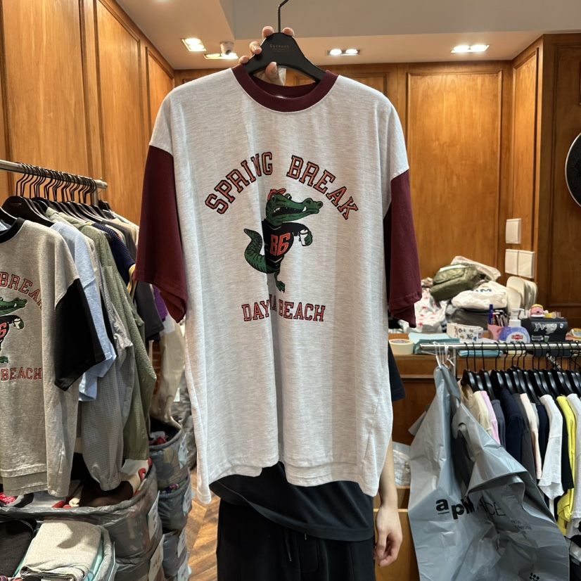 GARMENT-P韓國直郵㊣女裝新品時尚熱賣推薦25春夏休閑人氣T恤GARMENTT恤圖色2