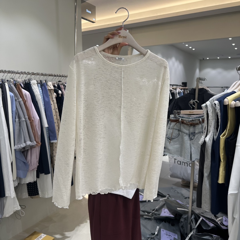BENE韓國直郵㊣女裝新款推薦人氣休閑熱賣25春夏時尚長袖T恤BENE長袖T恤圖色3
