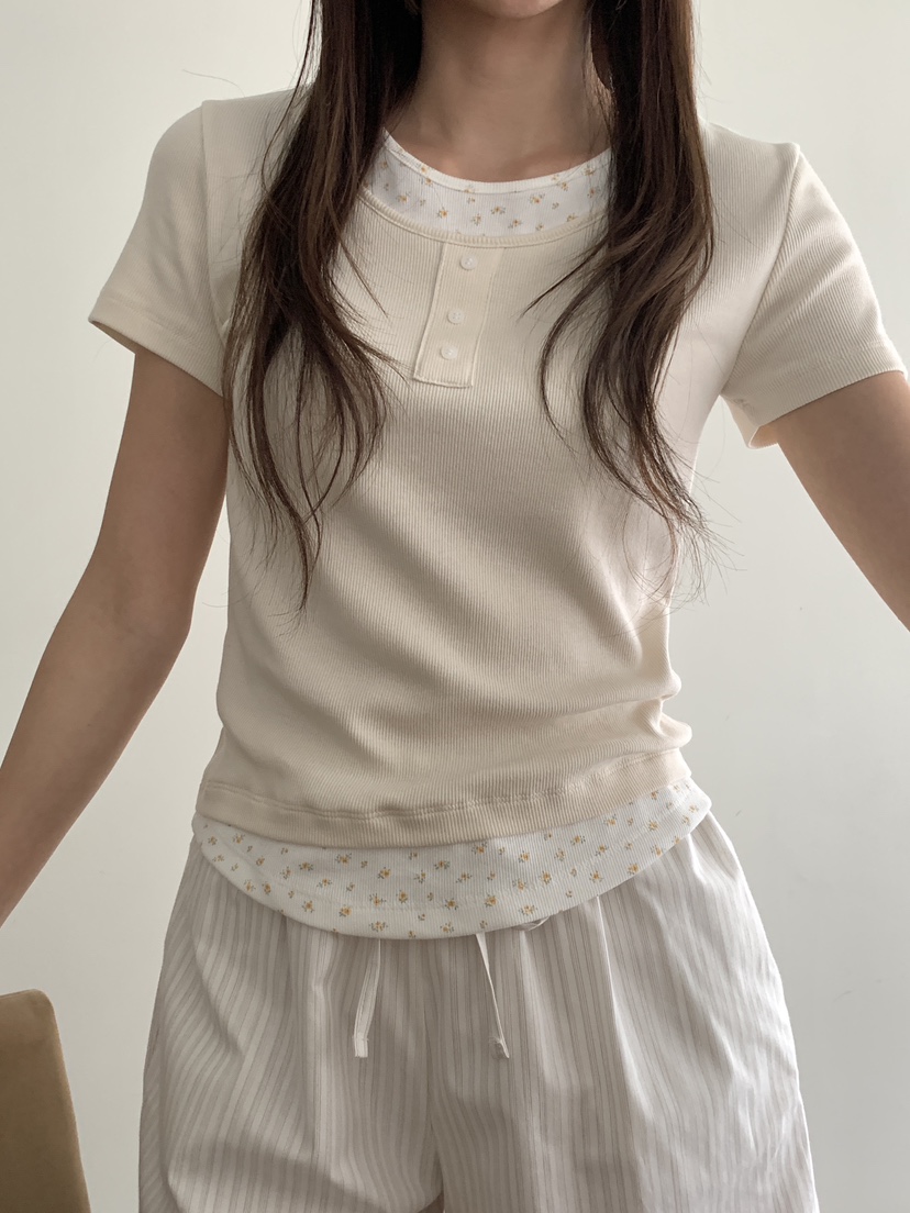 RE:OPENING韓國直郵㊣東大門實拍女裝新品休閑25春夏人氣T恤RE:OPENINGT恤
