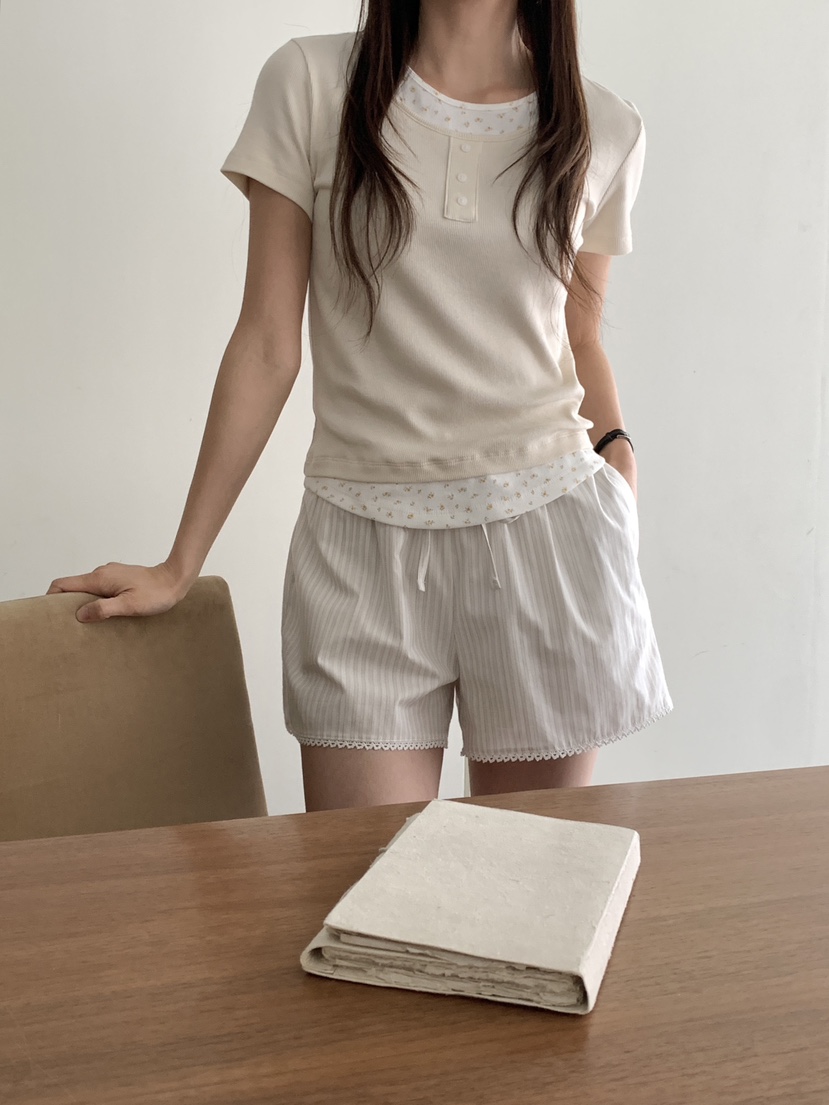 RE:OPENING韓國直郵㊣東大門實拍女裝新品休閑25春夏人氣T恤RE:OPENINGT恤