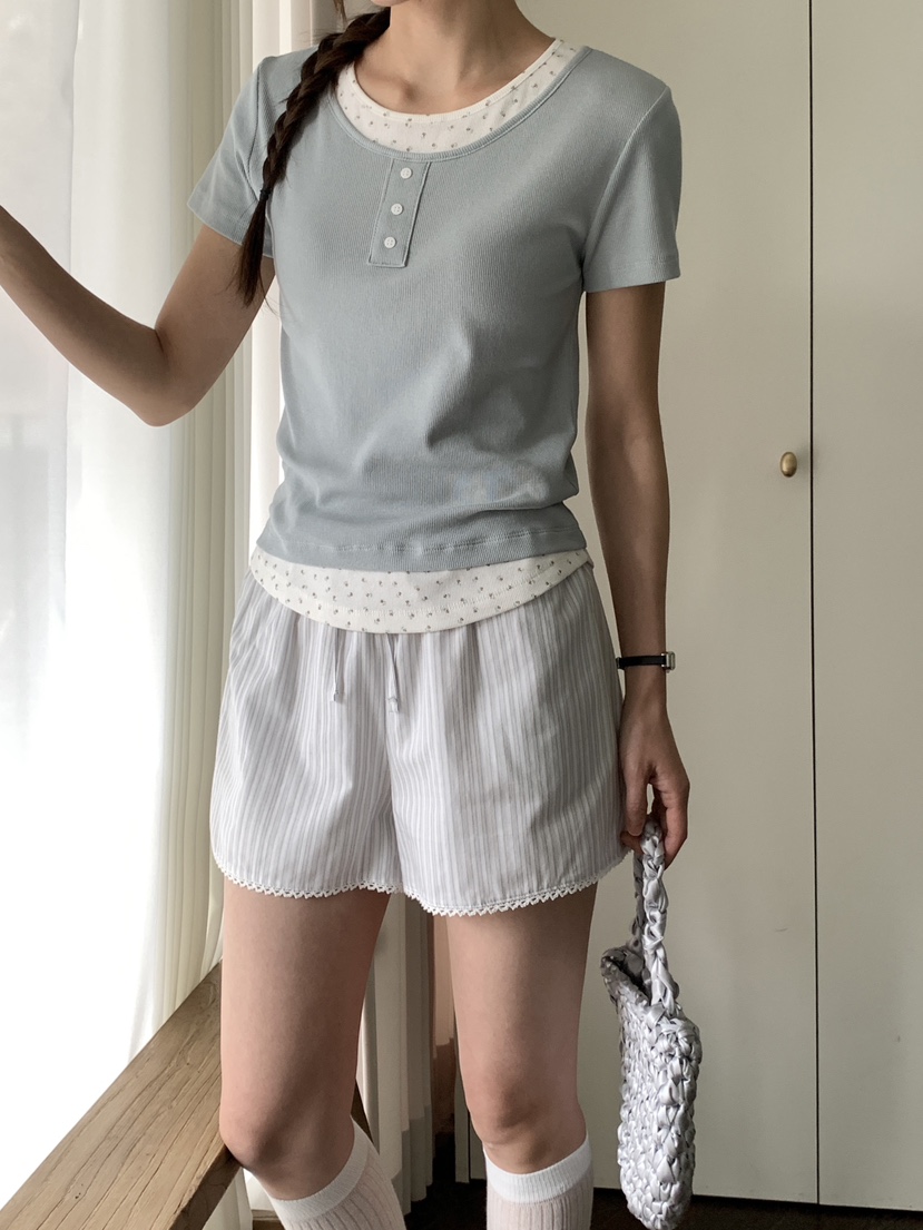 RE:OPENING韓國直郵㊣東大門實拍女裝新品休閑25春夏人氣T恤RE:OPENINGT恤