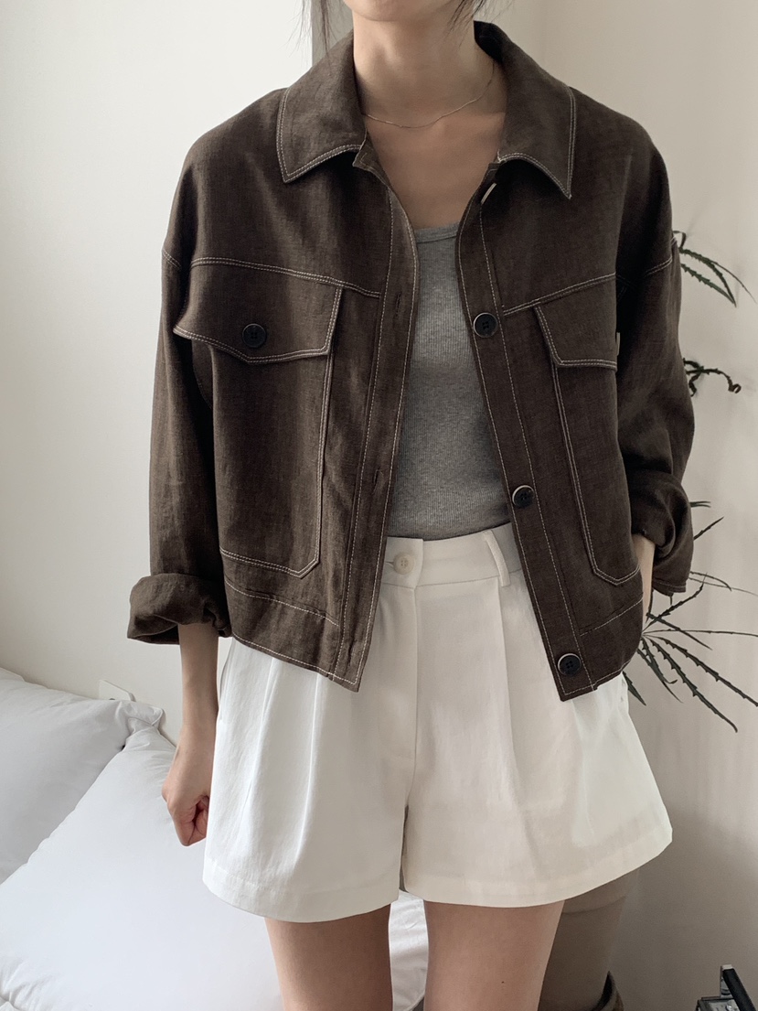LOGARDEN直郵韓國代購㊣女裝新品人氣休閑時尚熱賣25春夏夾克LO GARDEN夾克圖色3