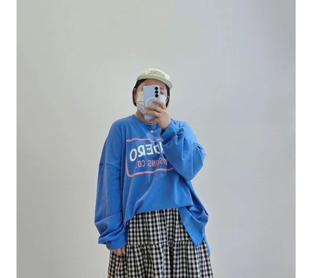 REALBLACK直郵韓國代購㊣女裝新款休閑時尚25春夏推薦長袖T恤REALBLACK長袖T恤圖色2
