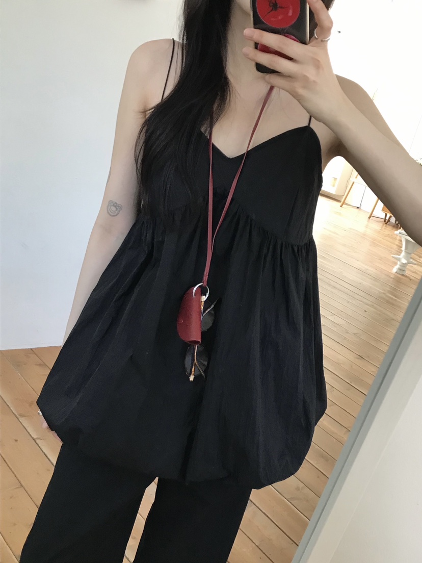 ESCHER韓國㊣直郵東大門代購女裝新品熱賣推薦休閑吊帶背心ESCHER吊帶/背心
