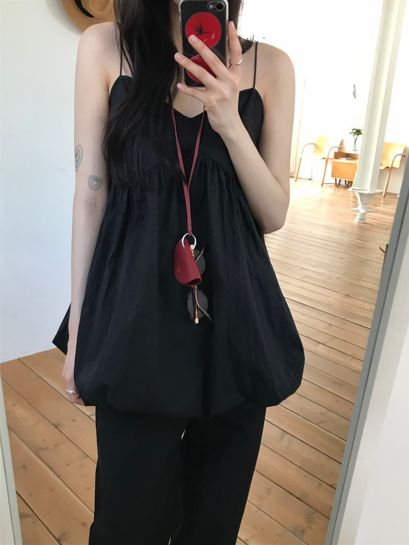 ESCHER韓國㊣直郵東大門代購女裝新品熱賣推薦休閑吊帶背心ESCHER吊帶/背心