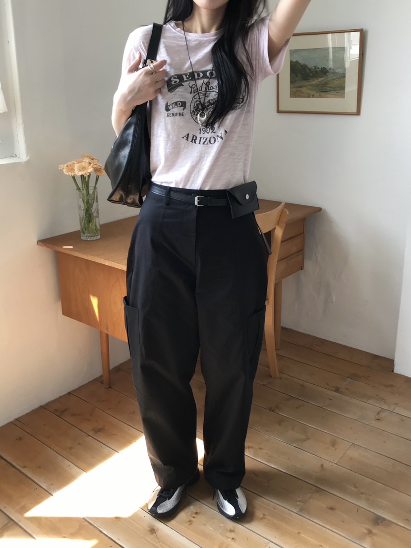 ESCHER韓國直郵㊣東大門實拍女裝新款人氣25春夏休閑休閑褲ESCHER休閑褲
