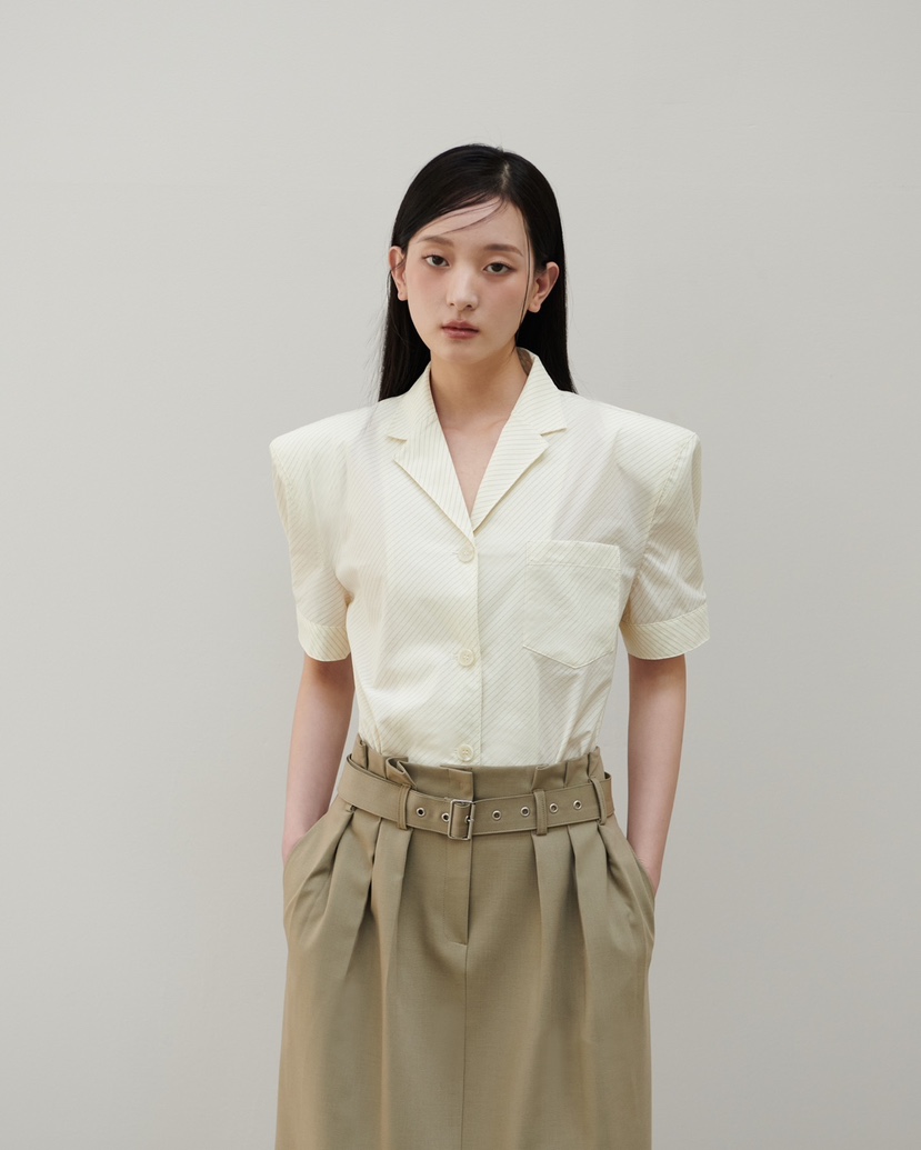 STAGE韓國直郵㊣東大門實拍女裝新品休閑人氣時尚襯衫蕾絲衫STAGE襯衫/蕾絲衫
