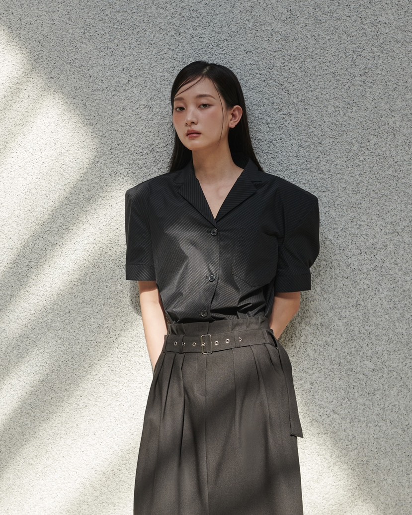 STAGE韓國直郵㊣東大門實拍女裝新品休閑人氣時尚襯衫蕾絲衫STAGE襯衫/蕾絲衫