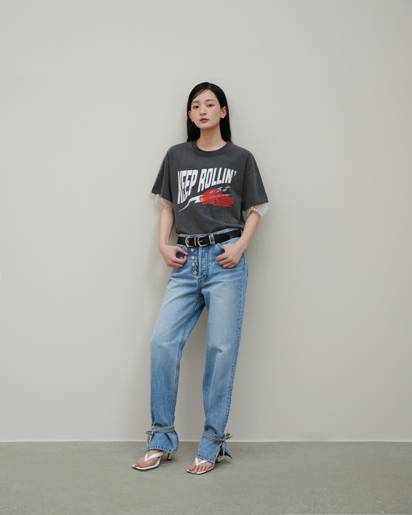 STAGE韓國直郵㊣女裝新品時尚休閑25春夏熱賣推薦人氣牛仔褲STAGE牛仔褲