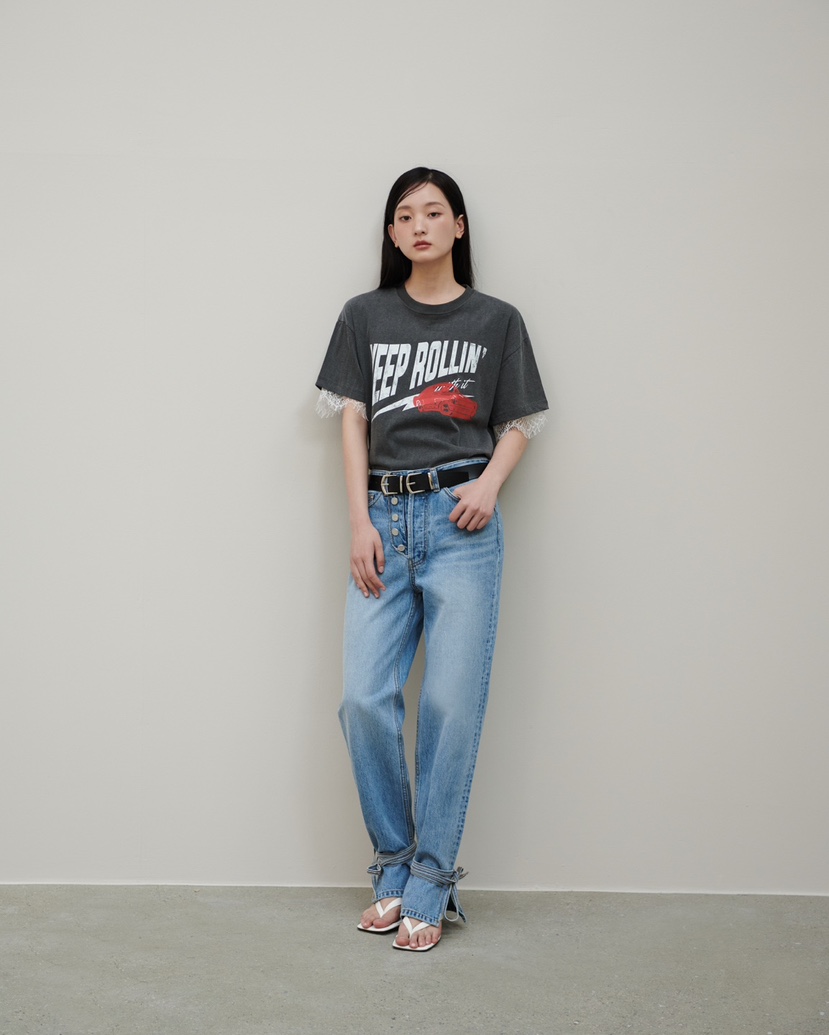 STAGE韓國直郵㊣女裝新品時尚休閑25春夏熱賣推薦人氣牛仔褲STAGE牛仔褲