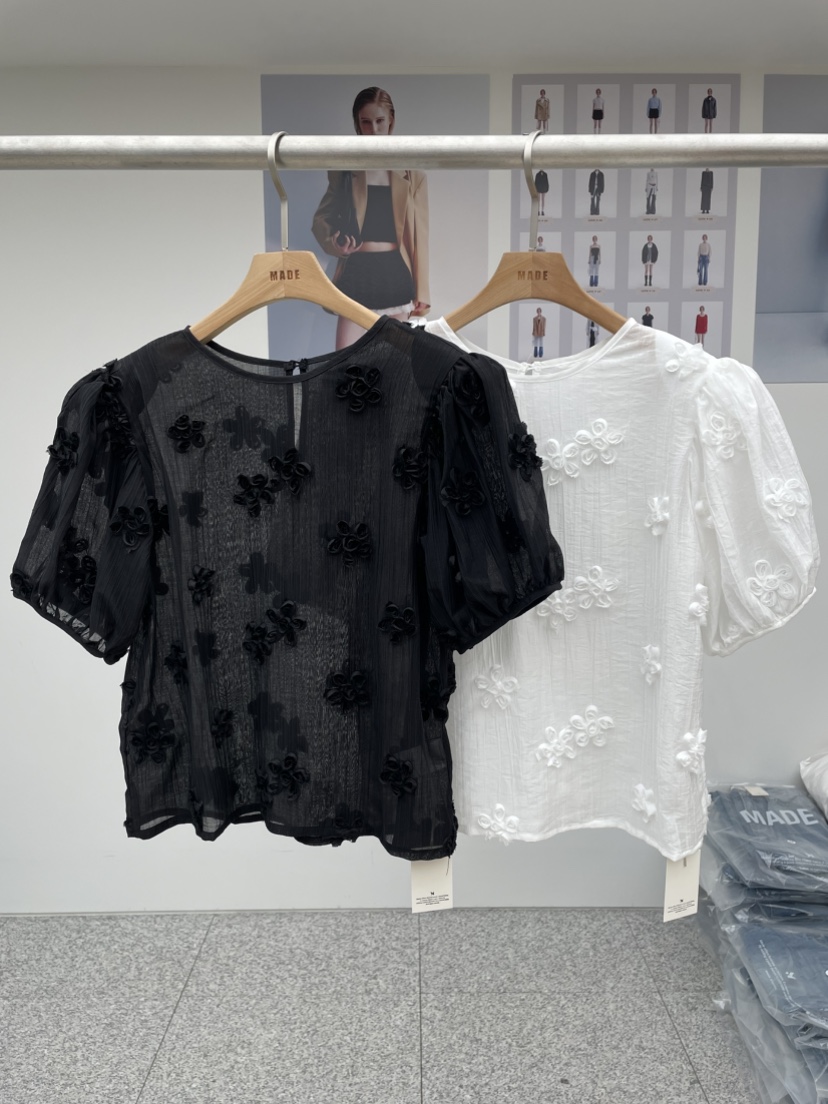 MADE-P韓國直郵㊣女裝新品推薦熱賣25春夏時尚人氣襯衫蕾絲衫MADE-P襯衫/蕾絲衫
