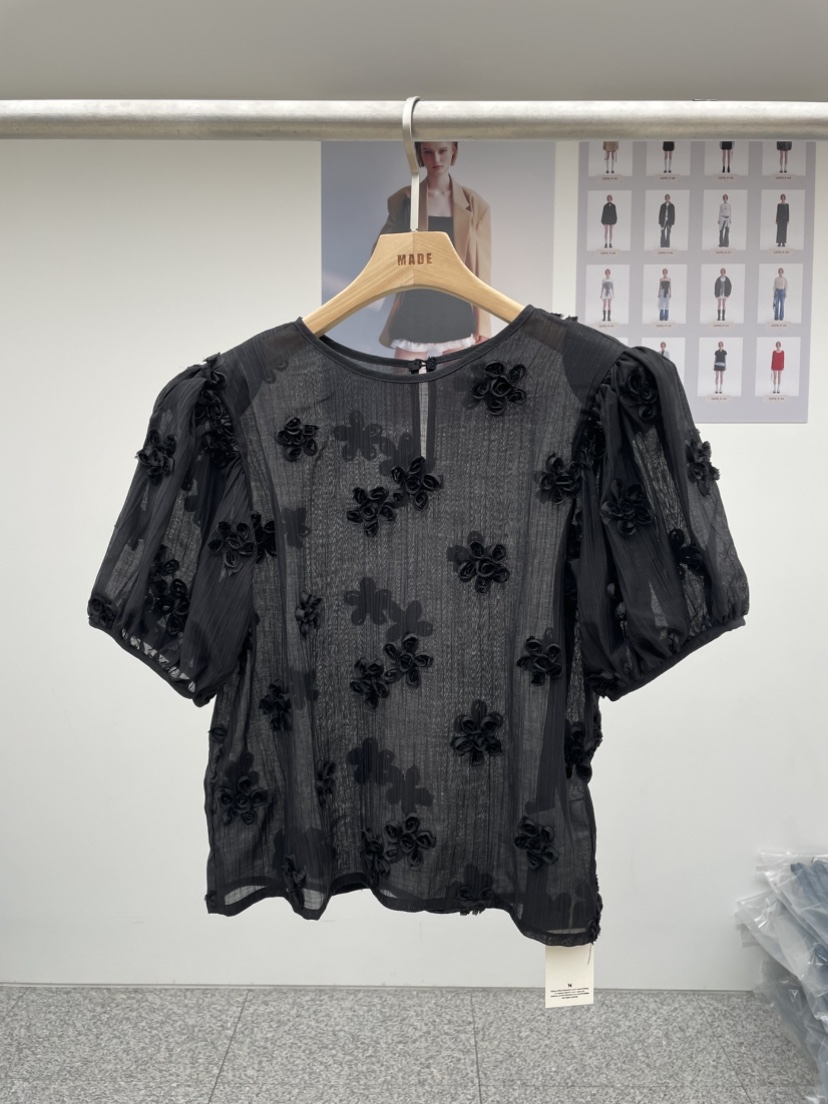 MADE-P韓國直郵㊣女裝新品推薦熱賣25春夏時尚人氣襯衫蕾絲衫MADE-P襯衫/蕾絲衫